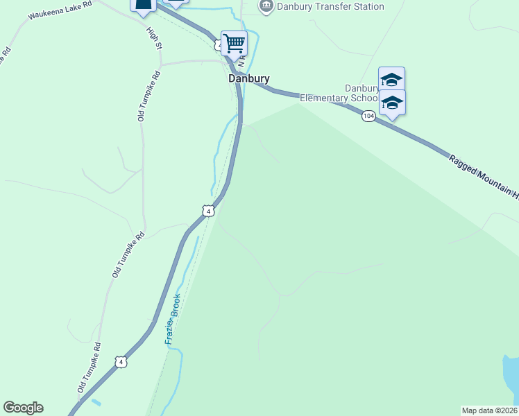 map of restaurants, bars, coffee shops, grocery stores, and more near in Danbury