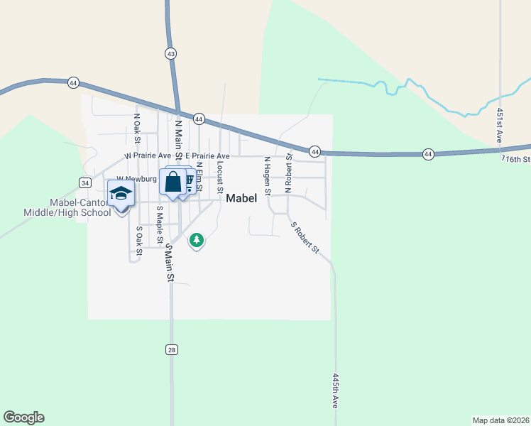 map of restaurants, bars, coffee shops, grocery stores, and more near 103 Karli Drive in Mabel