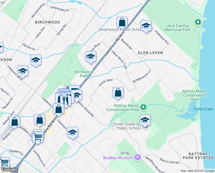 map of restaurants, bars, coffee shops, grocery stores, and more near 921 Calder Road in Mississauga