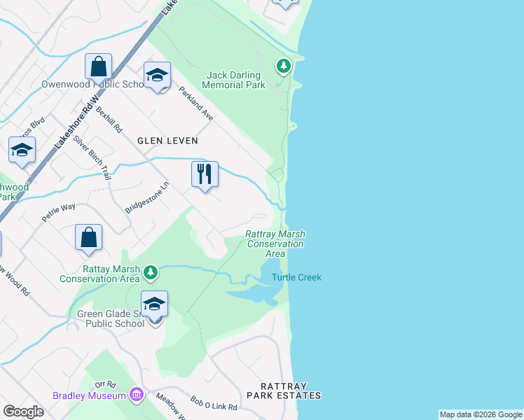 map of restaurants, bars, coffee shops, grocery stores, and more near 1301 Gatehouse Drive in Mississauga
