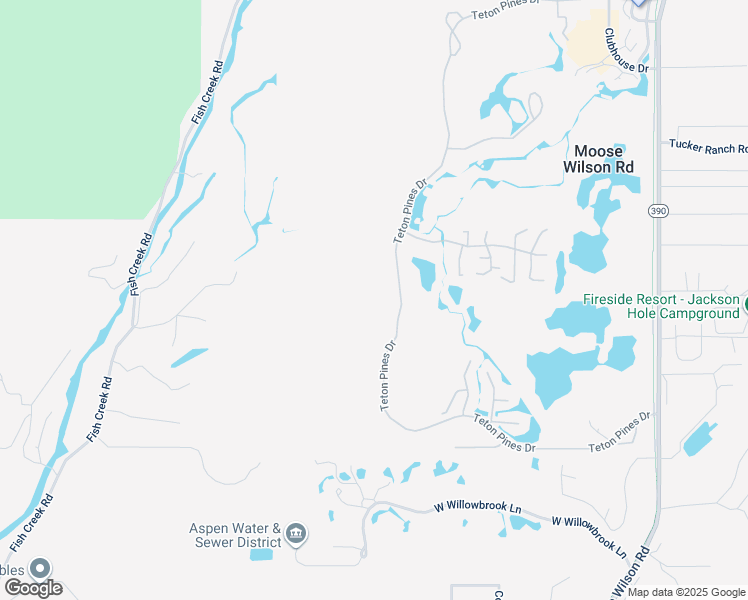 map of restaurants, bars, coffee shops, grocery stores, and more near 2803 Teton Pines Drive in Wilson