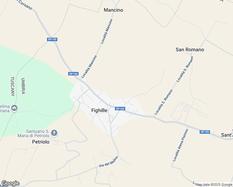 map of restaurants, bars, coffee shops, grocery stores, and more near 1 Via Giuseppe Di Vittorio in Provincia di Perugia