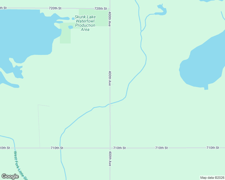 map of restaurants, bars, coffee shops, grocery stores, and more near 71402 400th Avenue in Lakefield