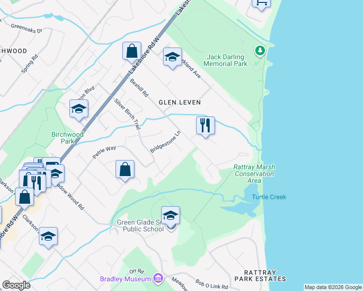 map of restaurants, bars, coffee shops, grocery stores, and more near 823 Catcay Court in Mississauga