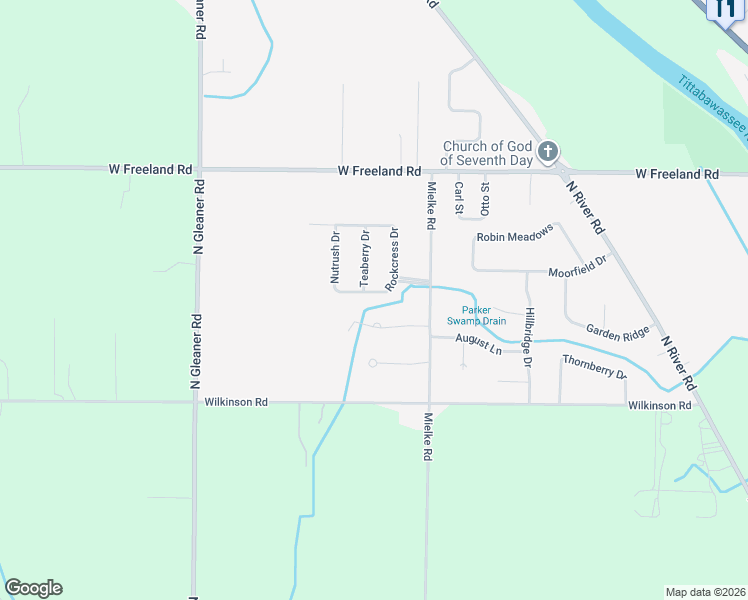 map of restaurants, bars, coffee shops, grocery stores, and more near 11621 Magnolia Drive in Freeland