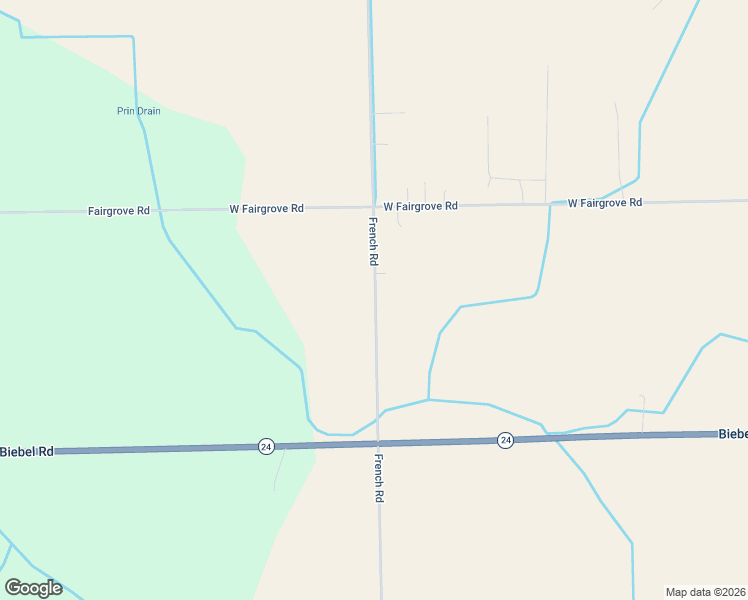 map of restaurants, bars, coffee shops, grocery stores, and more near 1905 French Road in Caro