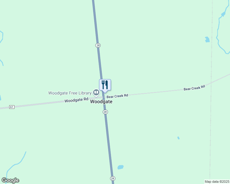 map of restaurants, bars, coffee shops, grocery stores, and more near 1128-1148 Bear Creek Rd in Woodgate