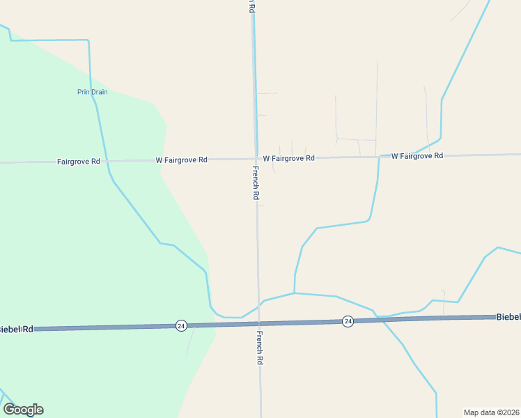 map of restaurants, bars, coffee shops, grocery stores, and more near 1905 French Road in Caro