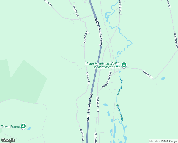 map of restaurants, bars, coffee shops, grocery stores, and more near 289 Access Road in Wakefield