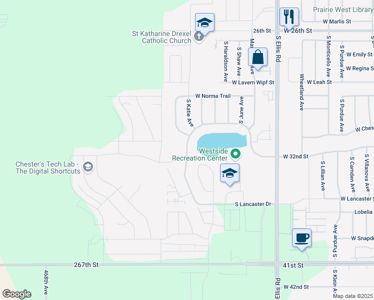 map of restaurants, bars, coffee shops, grocery stores, and more near 2321 West 32nd Street in Sioux Falls
