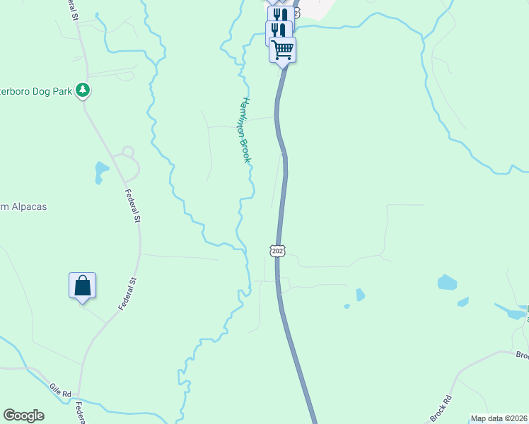 map of restaurants, bars, coffee shops, grocery stores, and more near 1145 Waterboro Road in Waterboro