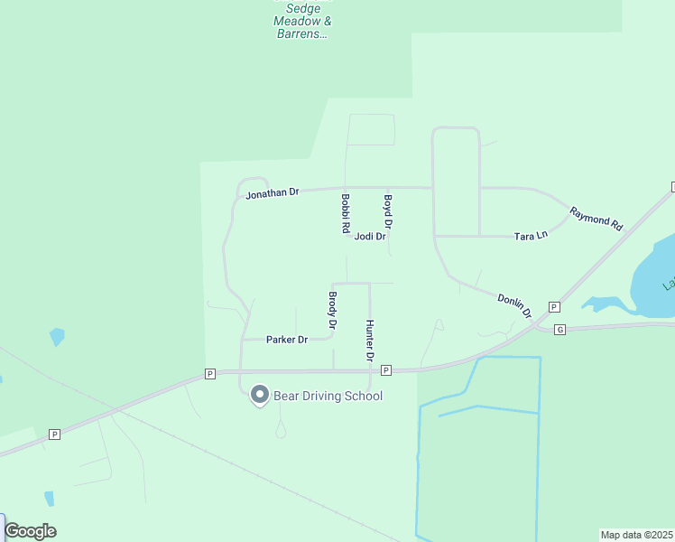 map of restaurants, bars, coffee shops, grocery stores, and more near N6803 Bobbi Road in Pardeeville