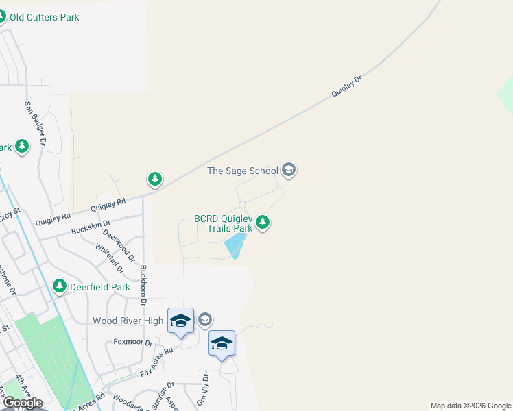map of restaurants, bars, coffee shops, grocery stores, and more near National Forest Development Road 115 in Hailey