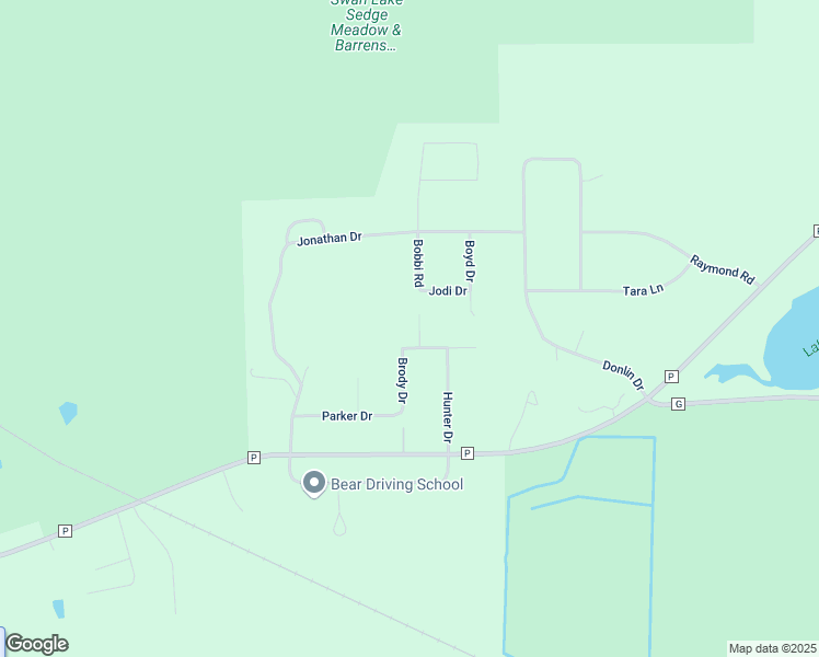map of restaurants, bars, coffee shops, grocery stores, and more near N6803 Bobbi Road in Pardeeville