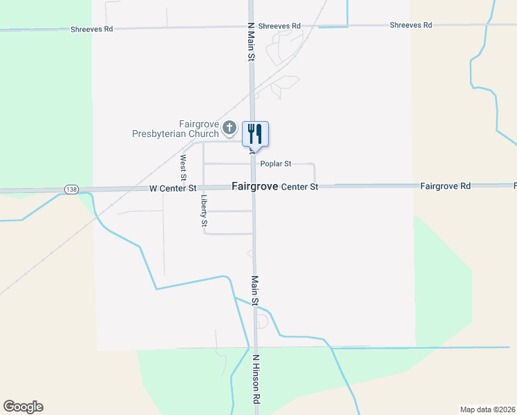 map of restaurants, bars, coffee shops, grocery stores, and more near 1946 South Main Street in Fairgrove