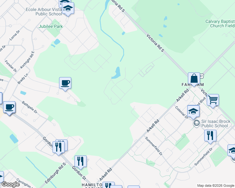 map of restaurants, bars, coffee shops, grocery stores, and more near in Guelph