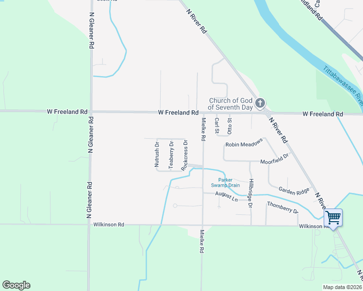 map of restaurants, bars, coffee shops, grocery stores, and more near 7820 Teaberry Drive in Freeland