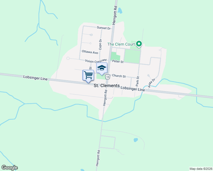 map of restaurants, bars, coffee shops, grocery stores, and more near in Saint Clements