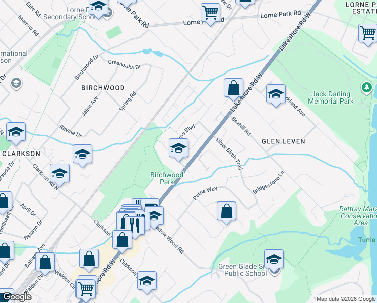 map of restaurants, bars, coffee shops, grocery stores, and more near 1022 Zante Crescent in Mississauga