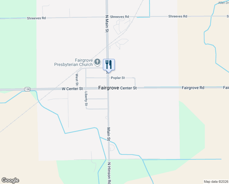 map of restaurants, bars, coffee shops, grocery stores, and more near 1946 South Main Street in Fairgrove