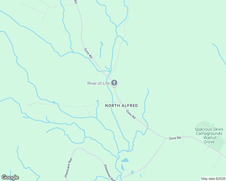 map of restaurants, bars, coffee shops, grocery stores, and more near 781 Gore Road in Alfred