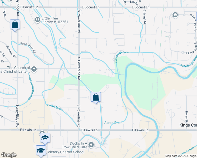 map of restaurants, bars, coffee shops, grocery stores, and more near 1711 Ruth Lane in Nampa