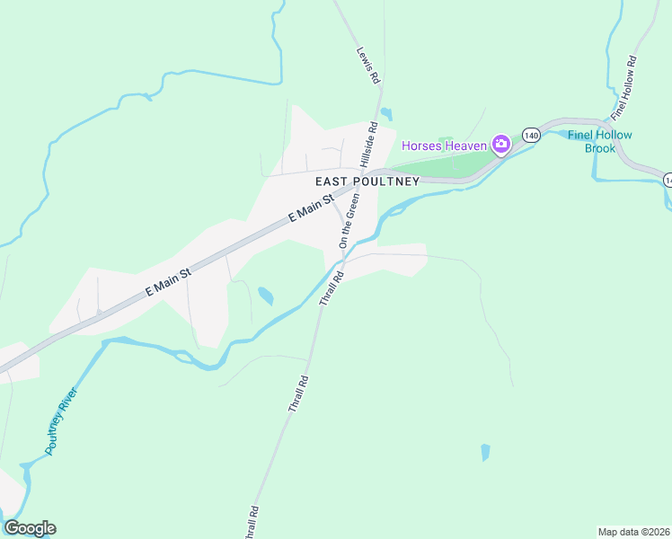 map of restaurants, bars, coffee shops, grocery stores, and more near 160 On the Green in Poultney