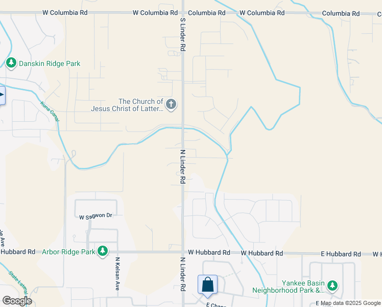 map of restaurants, bars, coffee shops, grocery stores, and more near 8940 South Linder Road in Meridian