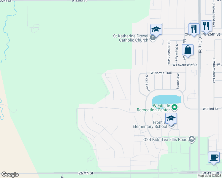 map of restaurants, bars, coffee shops, grocery stores, and more near 9236 West Norma Trail in Sioux Falls