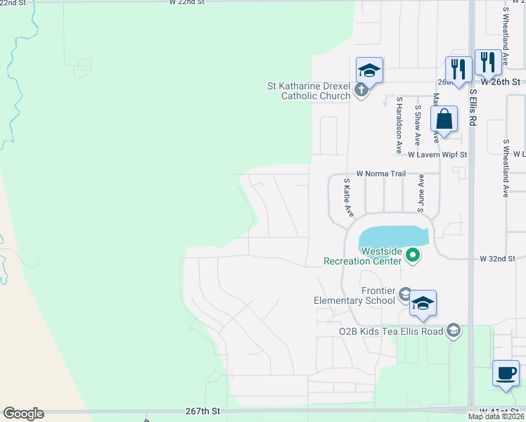 map of restaurants, bars, coffee shops, grocery stores, and more near 9236 West Norma Trail in Sioux Falls