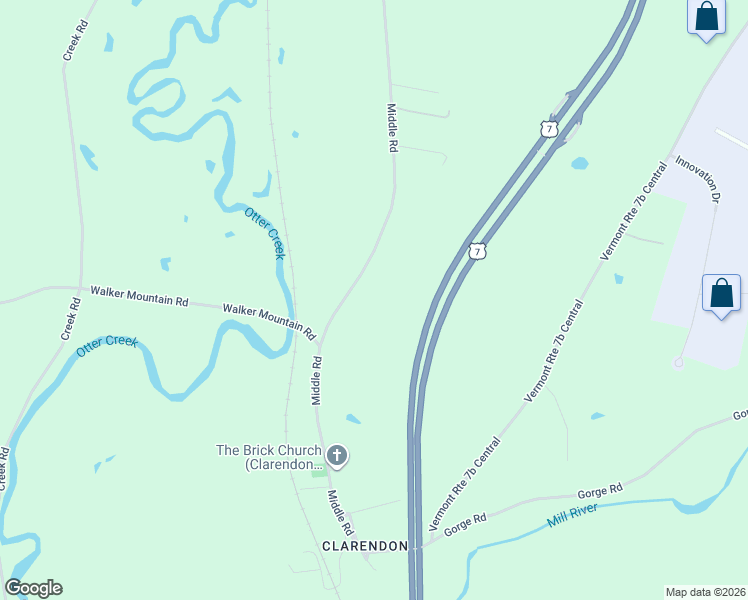 map of restaurants, bars, coffee shops, grocery stores, and more near 716 Middle Road in Clarendon