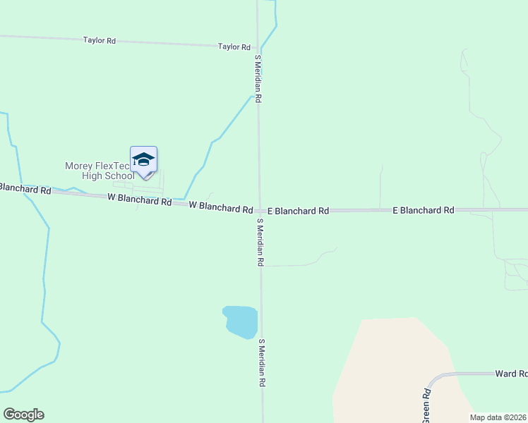 map of restaurants, bars, coffee shops, grocery stores, and more near 101 East Blanchard Road in Shepherd