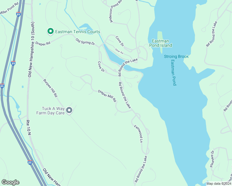 map of restaurants, bars, coffee shops, grocery stores, and more near 428 Road Round the Lake in Grantham