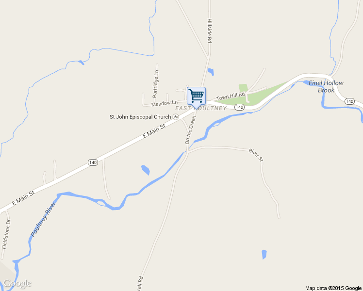 map of restaurants, bars, coffee shops, grocery stores, and more near 160 On the Green in Poultney