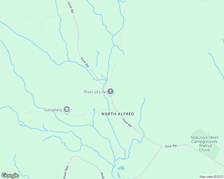 map of restaurants, bars, coffee shops, grocery stores, and more near 781 Gore Road in Alfred