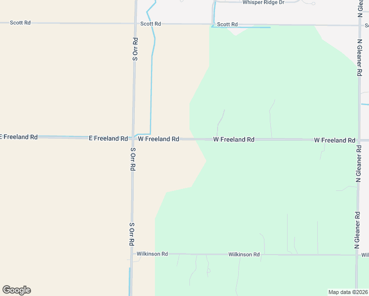 map of restaurants, bars, coffee shops, grocery stores, and more near 12775 West Freeland Road in Freeland
