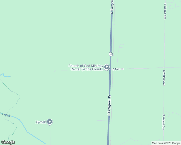 map of restaurants, bars, coffee shops, grocery stores, and more near 1060 East 16th Street in White Cloud