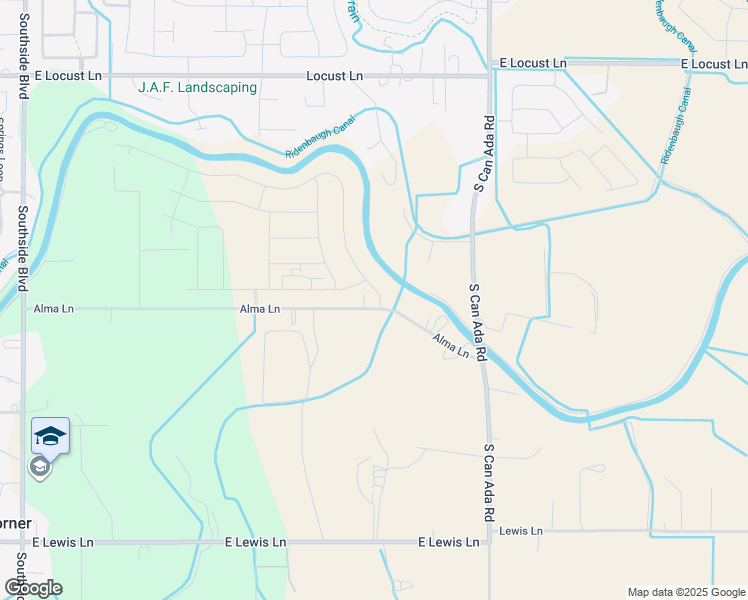 map of restaurants, bars, coffee shops, grocery stores, and more near 4210 Alma Lane in Nampa