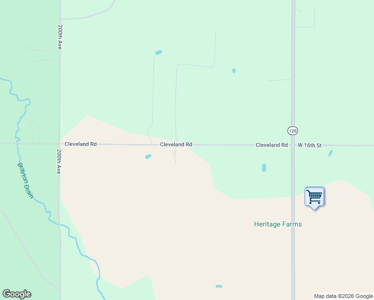 map of restaurants, bars, coffee shops, grocery stores, and more near 9255 Cleveland Road in Hesperia