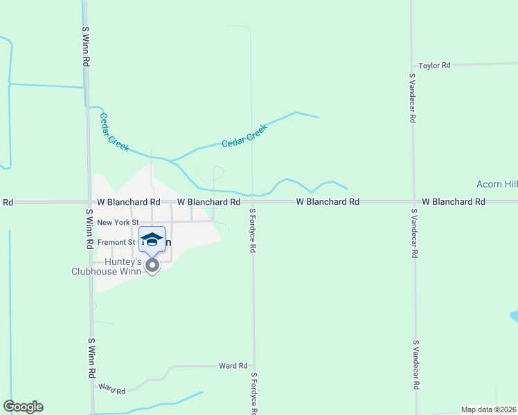 map of restaurants, bars, coffee shops, grocery stores, and more near 2000-2504 West Blanchard Road in Mount Pleasant