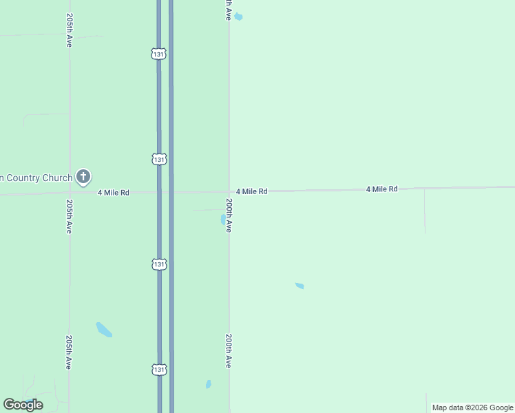 map of restaurants, bars, coffee shops, grocery stores, and more near 19901 4 Mile Road in Morley
