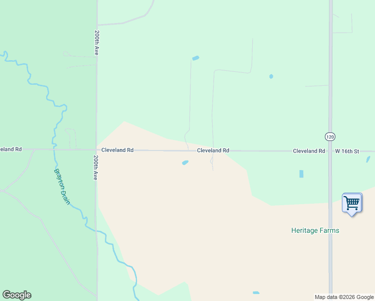 map of restaurants, bars, coffee shops, grocery stores, and more near 8999 Cleveland Road in Hesperia