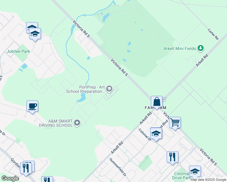 map of restaurants, bars, coffee shops, grocery stores, and more near 15-88 Decorso Drive in Guelph