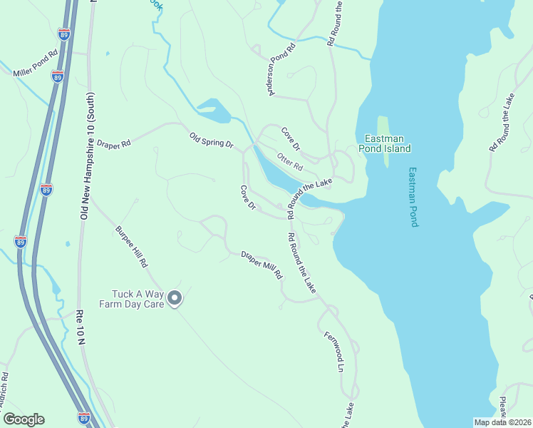 map of restaurants, bars, coffee shops, grocery stores, and more near 835 Cove Drive in Grantham