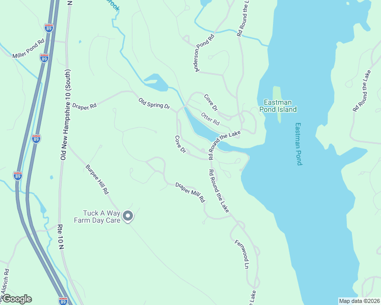 map of restaurants, bars, coffee shops, grocery stores, and more near 835 Cove Drive in Grantham