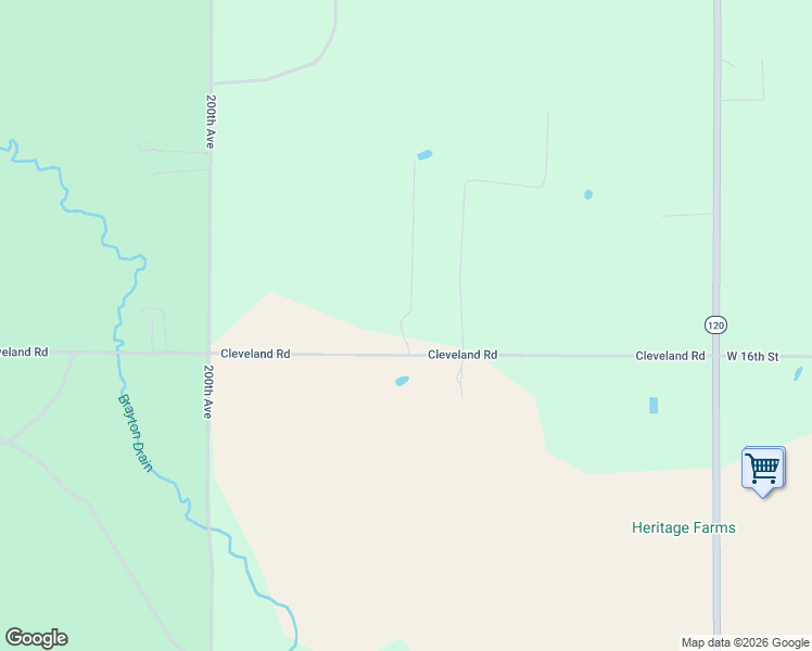 map of restaurants, bars, coffee shops, grocery stores, and more near 8999 Cleveland Road in Hesperia