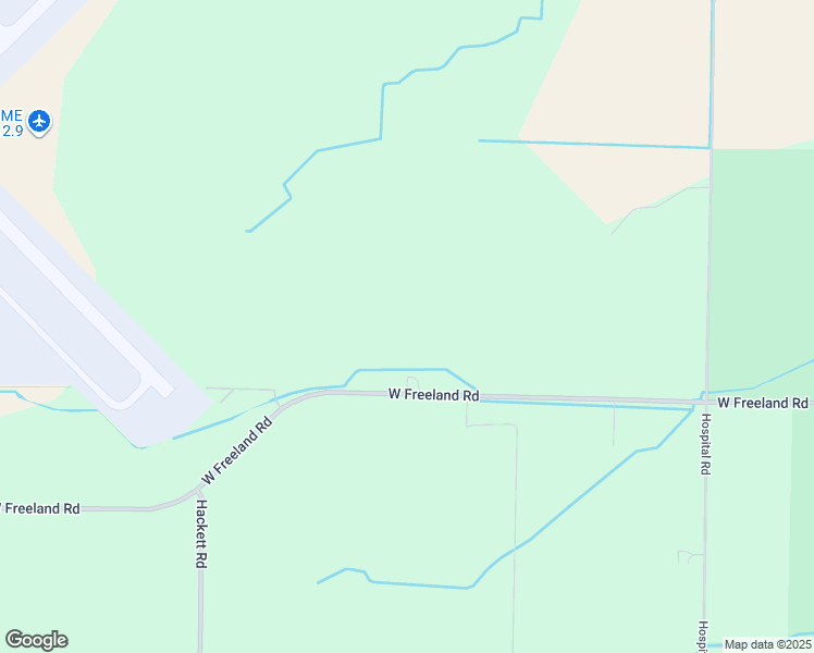 map of restaurants, bars, coffee shops, grocery stores, and more near 7620 West Freeland Road in Freeland