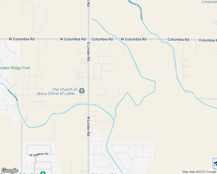 map of restaurants, bars, coffee shops, grocery stores, and more near 8430 South Linder Road in Meridian