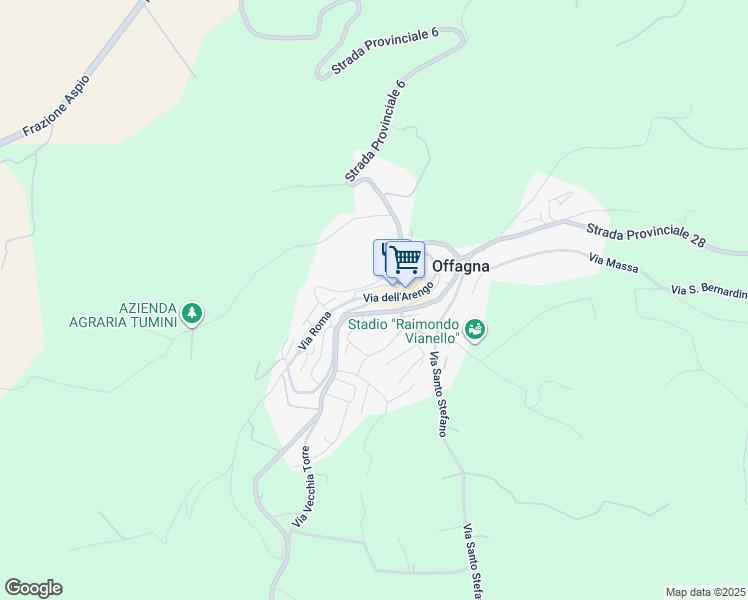 map of restaurants, bars, coffee shops, grocery stores, and more near 4A Via dell'Arengo in Offagna