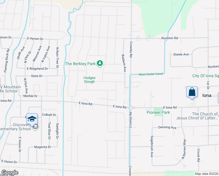 map of restaurants, bars, coffee shops, grocery stores, and more near 4341 East Marlin Ave in Ammon